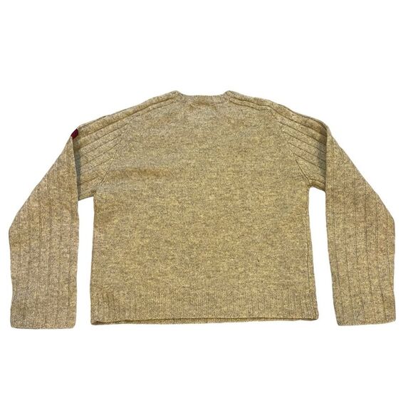 Abercrombie and Fitch Vintage Shetland Wool V-neck Sweater Tan Size XL - Picture 2 of 4